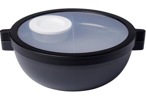 Mepal Vita bento lunchbowl - 5 vakken waarvan 3 uitneembare bakjes - Bento box - Salade lunchbox - Nordic black