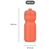 Mepal Bidon squeeze Sport - 600 ml - Knijp en drink - Lekdicht ventiel - Vaatwasmachinebestendig - Drinkflessen - Graphite black