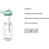 Mepal Drinkfles met rietje Campus - 450 ml - Waterfles kinderen - Lekdicht - Hygiënische draaideksel - Cool blue