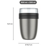 Mepal Isoleer lunchpot Ellipse - 500 ml - Thermos lunchbox - Nordic black