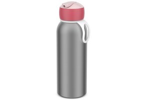 Mepal Isoleerfles flip-up Campus - 350 ml - 12 uur koud / 4 uur warm - Drinkfles met rietje voor kinderen - Cool pink