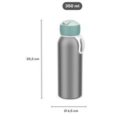 Mepal Isoleerfles flip-up Campus - 350 ml - 12 uur koud / 4 uur warm - Drinkfles met rietje voor kinderen - Cool pink
