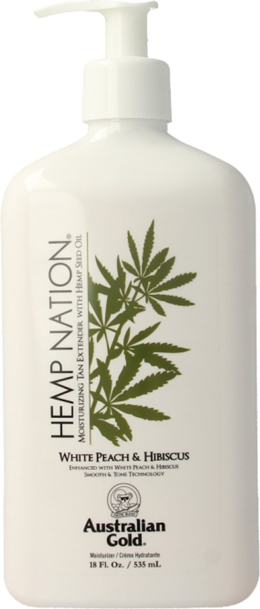 Australian Gold Hemp Nation After Sun Bodylotion White Peach - Hibiscus 535 ml