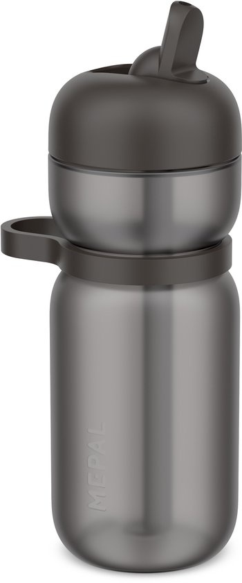 Mepal Drinkfles flip Sport - 600 ml - Flip en drink - Lekdicht - Draaglus en comfortabele grip - Vaatwasmachinebestendig - Drinkflessen - Graphite black