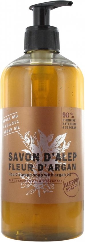 Aleppo Soap Co Arganzeep exfoliant bio met pomp 500 Milliliter