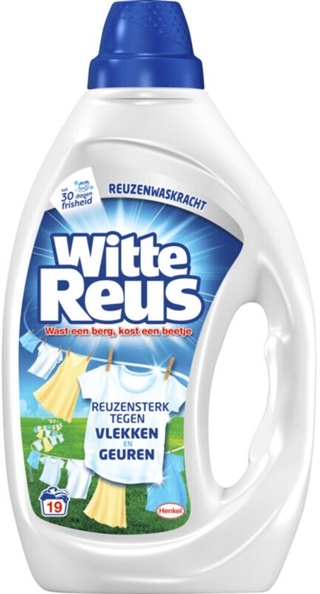 Witte Reus Wasmiddel Gel 19 Wasbeurten - 855 ml