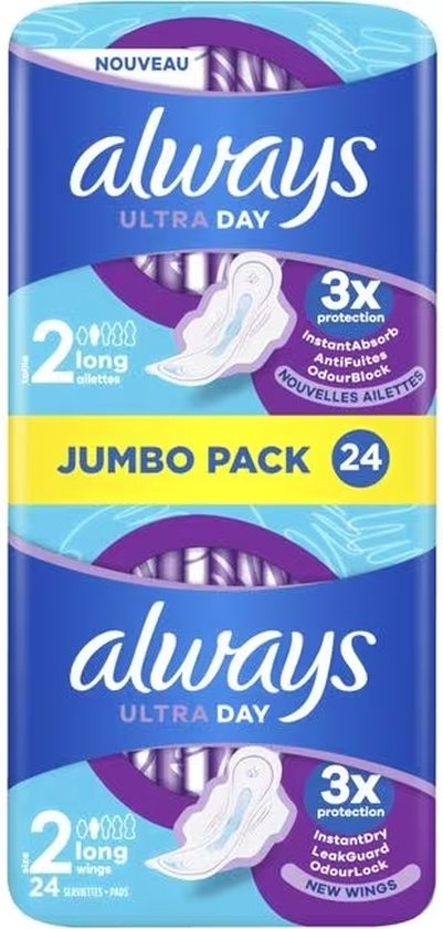 Always Ultra Maandverband Long Met Vleugels 24 Stuks