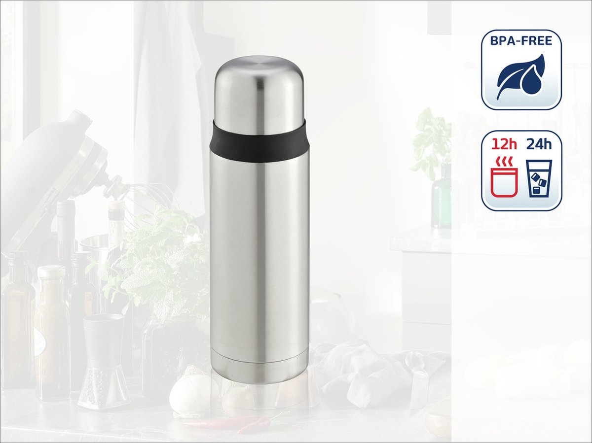 Leifheit thermosbeker Coco - 0,5 liter - RVS - zilver