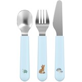 Mepal Mio Kinderbestek Little Dutch - 3-delig. vork. mes en lepel - Roestvrij staal - Kinderservies - Forest Friends