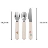 Mepal Mio Kinderbestek Little Dutch - 3-delig. vork. mes en lepel - Roestvrij staal - Kinderservies - Forest Friends