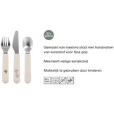 Mepal Mio Kinderbestek Little Dutch - 3-delig. vork. mes en lepel - Roestvrij staal - Kinderservies - Forest Friends