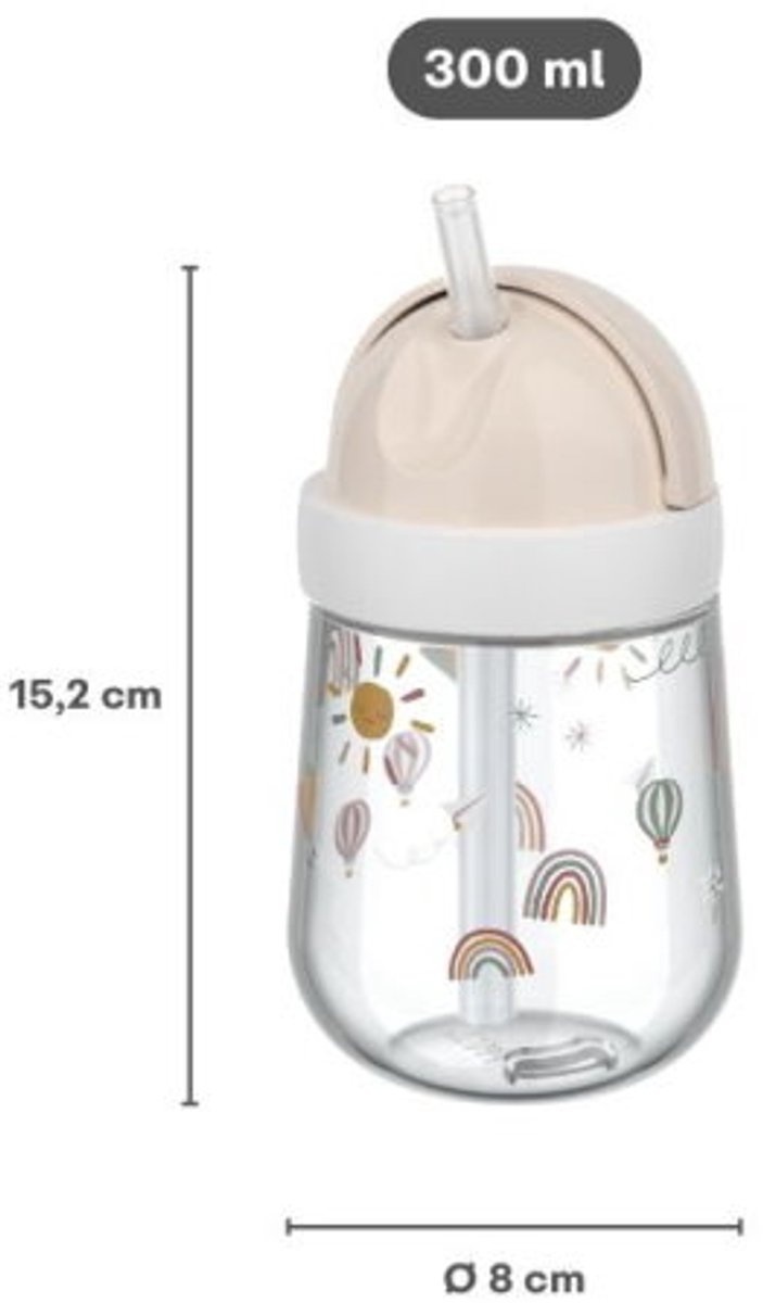 Mepal Mio Rietjesbeker Little Dutch - 300 ml - Makkelijk vast te houden - Kinderservies - Fairy Garden