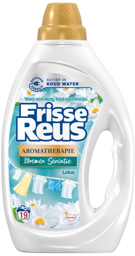 Witte Reus Wasmiddel Frisse Reus Gel Lotus 19 Wasbeurten - 855 ml
