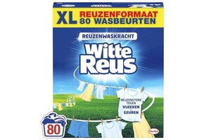 Witte Reus Wasmiddel Poeder 80 Wasbeurten - 4 kg