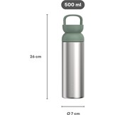 Mepal Isoleer theebeker Ellipse - 500 ml - Houdt dranken 6 uur warm en 8 uur koud - Isoleerfles - Vaatwasmachinebestendig - Vivid blue