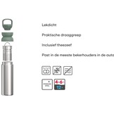 Mepal Isoleer theebeker Ellipse - 500 ml - Houdt dranken 6 uur warm en 8 uur koud - Isoleerfles - Vaatwasmachinebestendig - Vivid blue