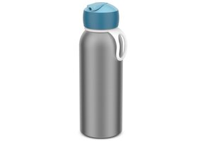 Mepal Isoleerfles flip-up Campus - 350 ml - 12 uur koud / 4 uur warm - Drinkfles met rietje voor kinderen - Cool blue