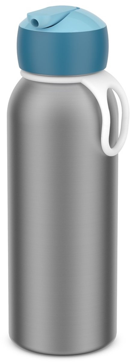 Mepal Isoleerfles flip-up Campus - 350 ml - 12 uur koud / 4 uur warm - Drinkfles met rietje voor kinderen - Cool blue