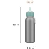Mepal Isoleerfles flip-up Campus - 350 ml - 12 uur koud / 4 uur warm - Drinkfles met rietje voor kinderen - Cool blue