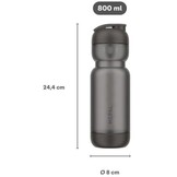 Mepal Shakebeker Sport - 800 ml - Shake en drink - Inclusief mixer & maatverdeling - Eenvoudig schoon te maken - Drinkflessen - Graphite black