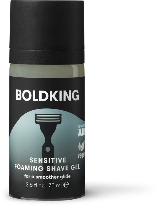 Boldking Sensitive Scheergel - Scheerschuim/Scheergel voor Mannen - Gevoelige huid - 75ml