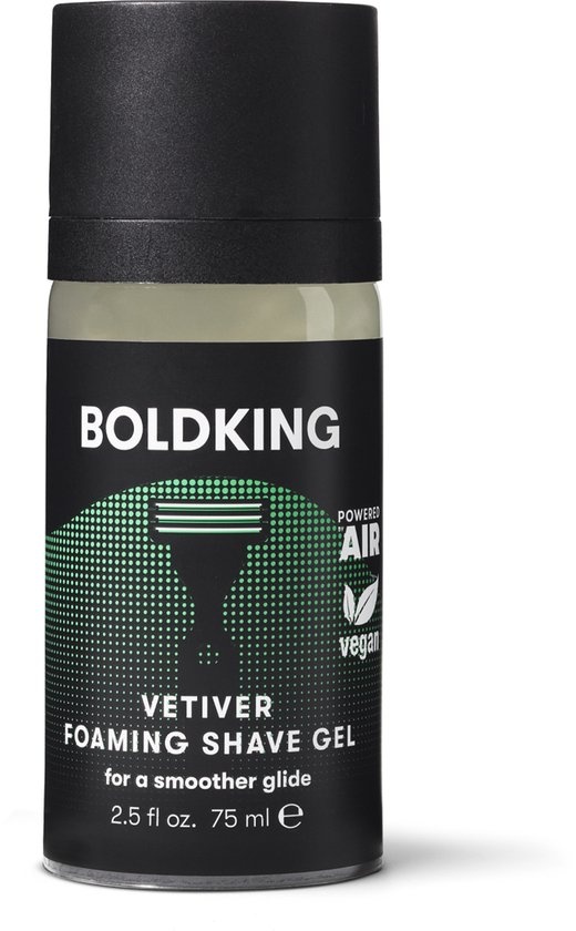 Boldking Scheerschuim Vetiver- Schuimende Scheergel - Scheerschuim Mannen zonder Siliconen of Parabenen - 75 ml