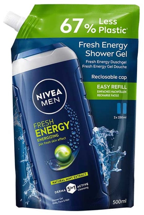 Nivea Men Energy 3-in-1 Douchegel Navulling