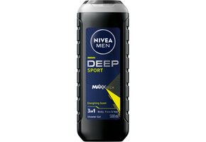 NIVEA Men Douchegel Deep Sport Mannen - 3-in-1 Shower Gel - Langdurige Frisheid - 500 ml