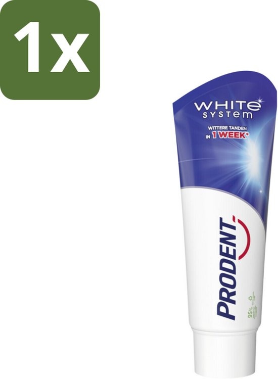 1 x Prodent – Tandpasta – White System – Natuurlijk Witmakend – 75 ml - Koffiezetapparaat - Koffiezetapparaat - Koffiezetapparaat