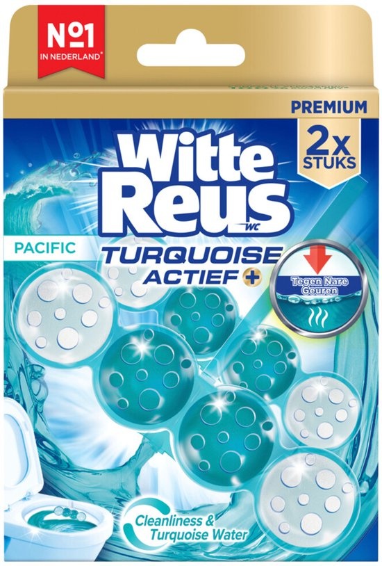 Witte Reus Wc Blok Turquoise Actief Pacific (2 x 50 gr)