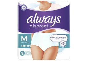 Always Discreet Pants - Plus M - 0% Geur- & Kleurstoffen - 9 Stuks - Broekjes