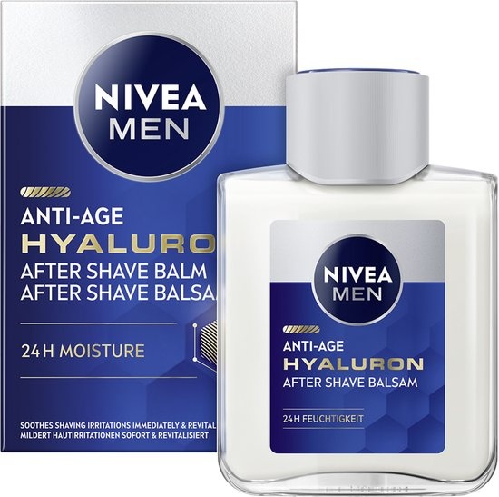 NIVEA MEN Anti-Age Hyaluronzuur Aftershave Balsem - Aftershave Balm met Hydraterende werking - 100 ml