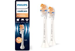Philips Sonicare Premium All-in-One A3 – Opzetborstels voor Elektrische Tandenborstel – Wit – Verpakking van 2 - HX9092/87