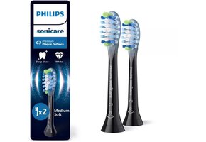 Philips Sonicare Opzetborstels Premium Plaque Defence C3 Zwart - 2 stuks