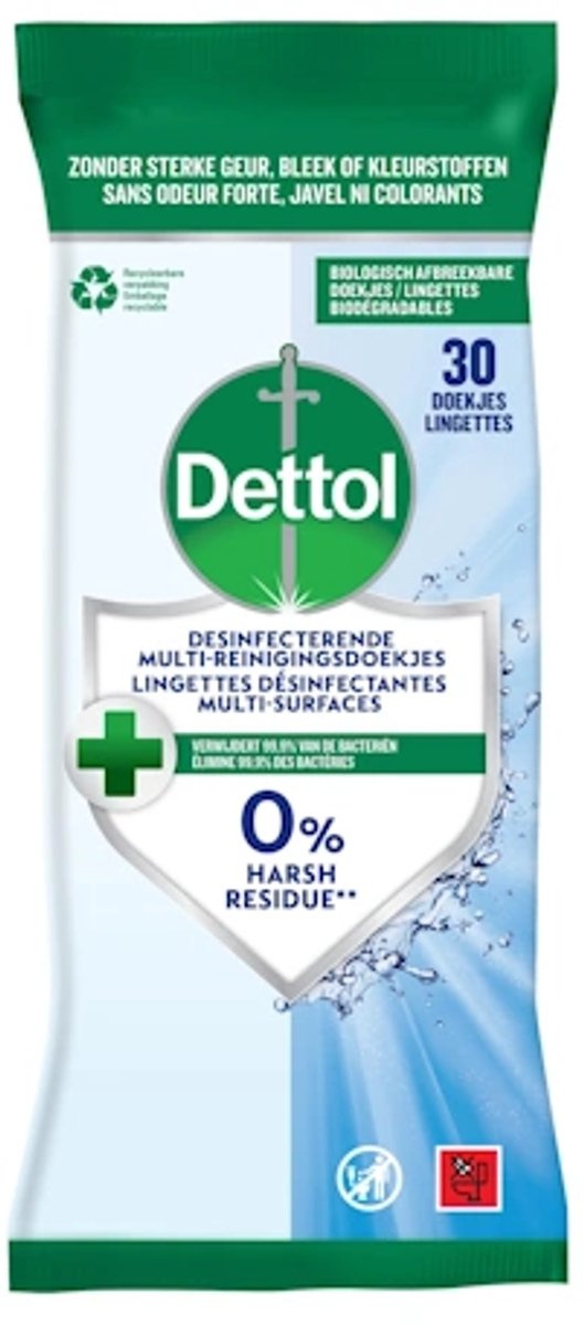 Dettol Desinfecterende Reinigingsdoekjes Cleanser - 30 stuks