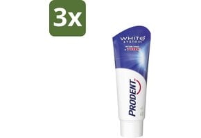 3 x Prodent – Tandpasta – White System – Natuurlijk Witmakend – 75 ml