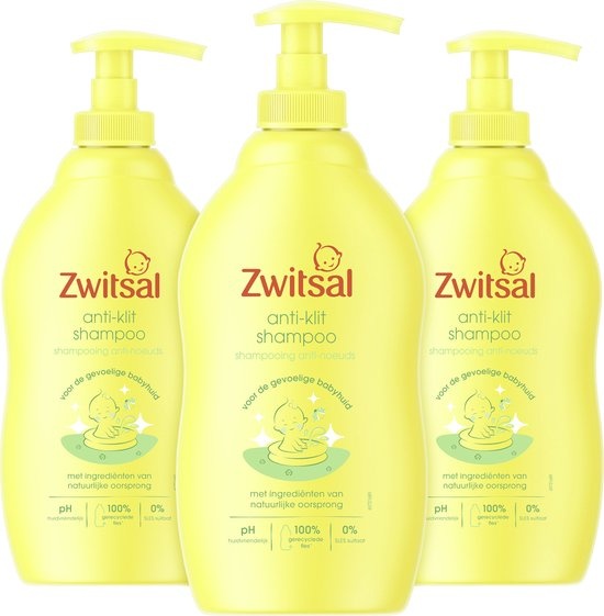 Zwitsal Baby Anti-Klit Shampoo - 3 x 400 ml - Voordeelverpakking