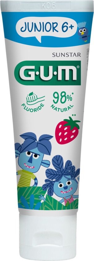 3x GUM Tandpasta Junior 6+ 50 ml