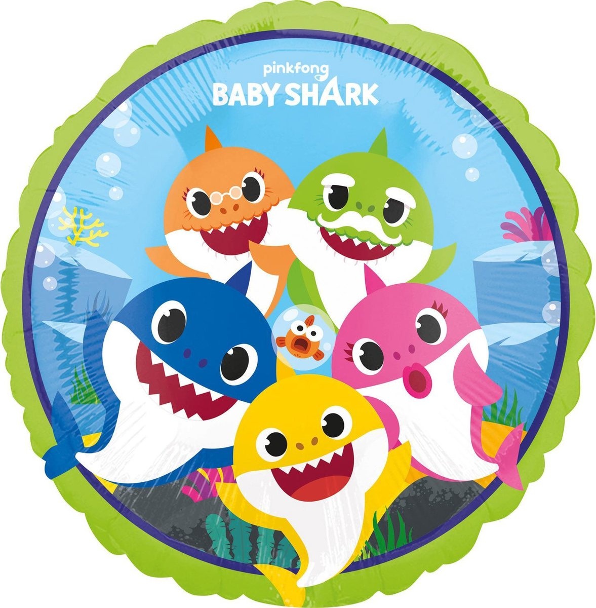 Pinkfong Folieballon Baby Shark 46 Cm Lichtblauw/groen