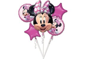 Amscan - Minnie Mouse Forever folieballon boeket - 5 stuks