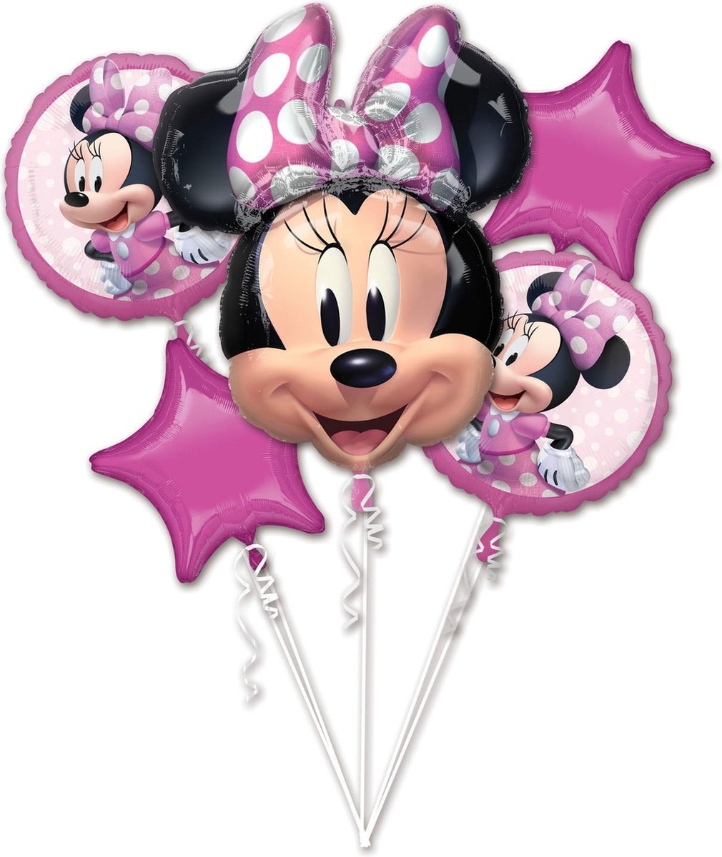 Amscan - Minnie Mouse Forever folieballon boeket - 5 stuks