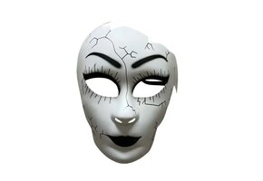 Deco Love PVC Masker Porseleinen pop 23x17,5cm