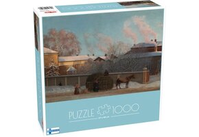 Tactic Magnus Enckell: Annankatu on a Cold Winter Morning – Puzzel – 1000 stukjes – Winterse Helsinki Stadsimpressie – Klassieke Finse Kunst – Hoogwaardige Scandinavische Kwaliteit