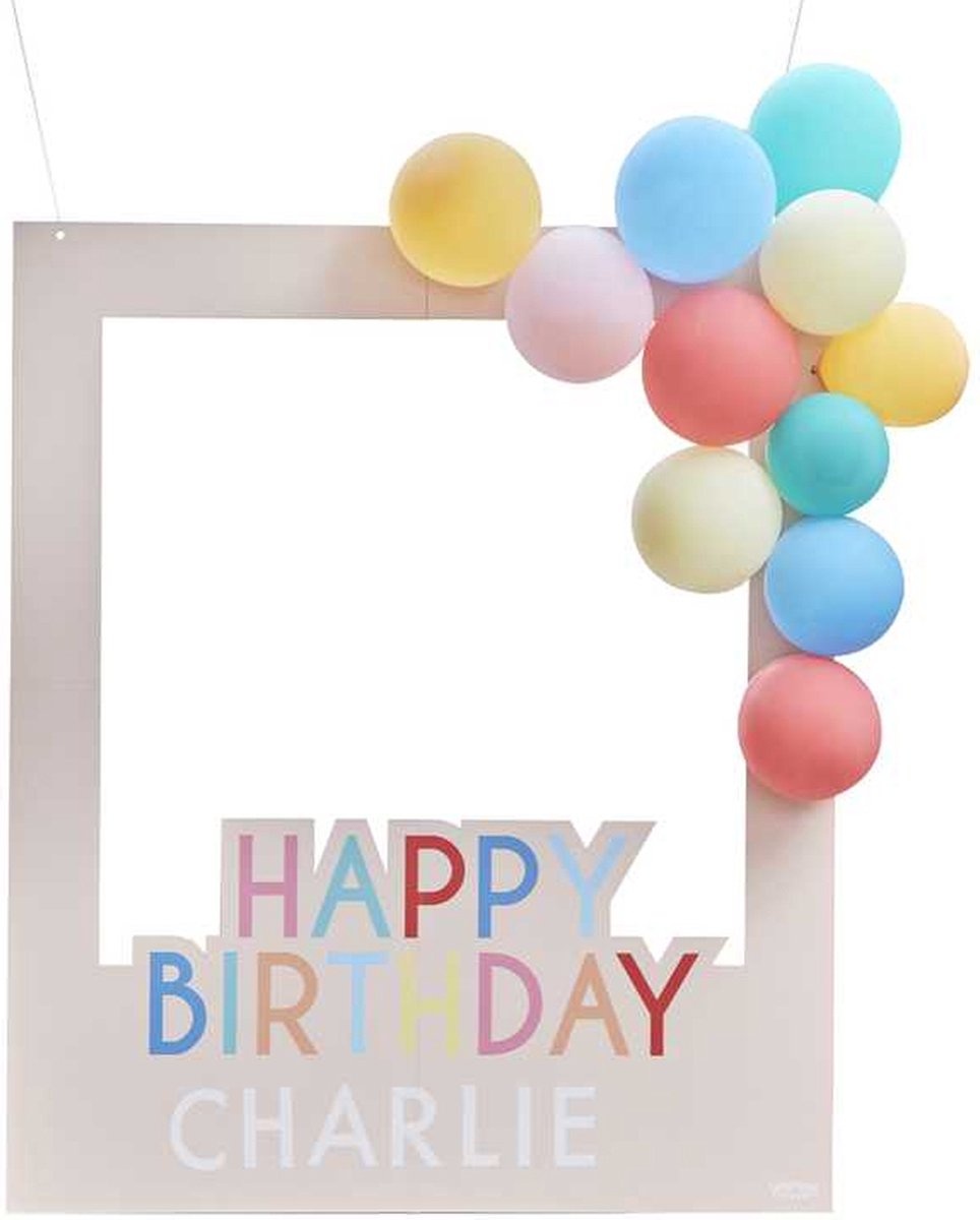 Ginger Ray - Happy Birthday Photobooth Frame met Ballonnen