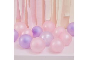 Ginger Ray Set Ballonnen Mini Roze & Lila - 40 stuks
