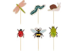 Ginger Ray Taarttoppers Bug Party - 12 stuks