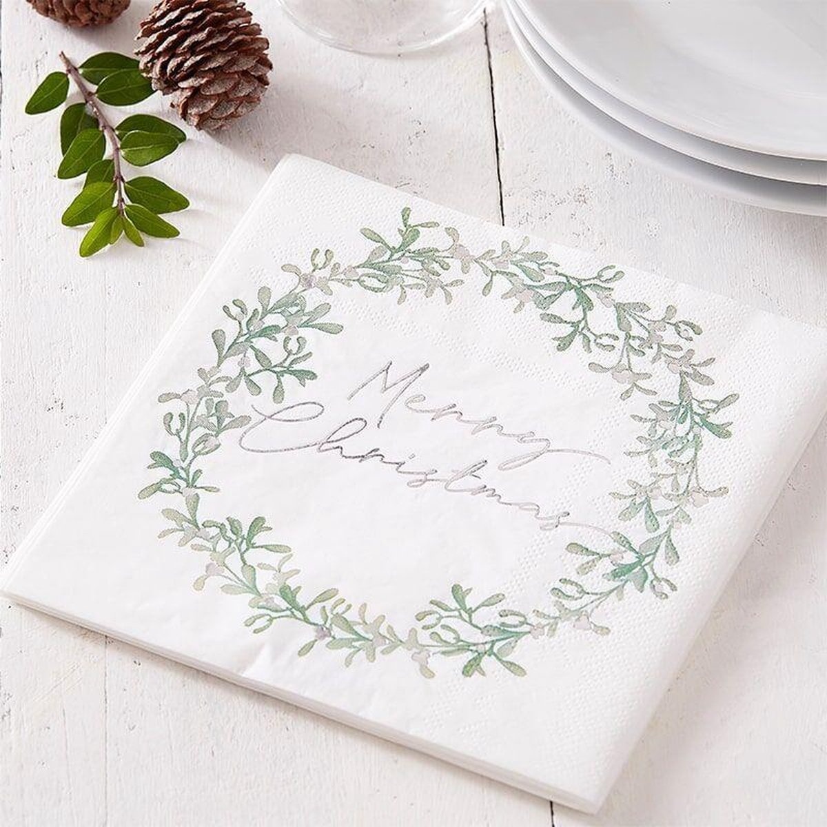 Ginger Ray - Kerst Traditioneel - Servetten Merry Christmas (16 stuks)