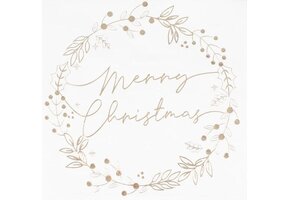 Ginger Ray - Kerst Traditioneel - Servetten Merry Christmas (16 stuks)
