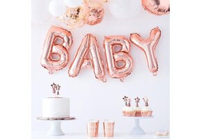 Folieballon Baby - Rosé Goud - Baby - Meisje - Jongen - Geboorte - Ballon - Gender Reveal - Babyshower