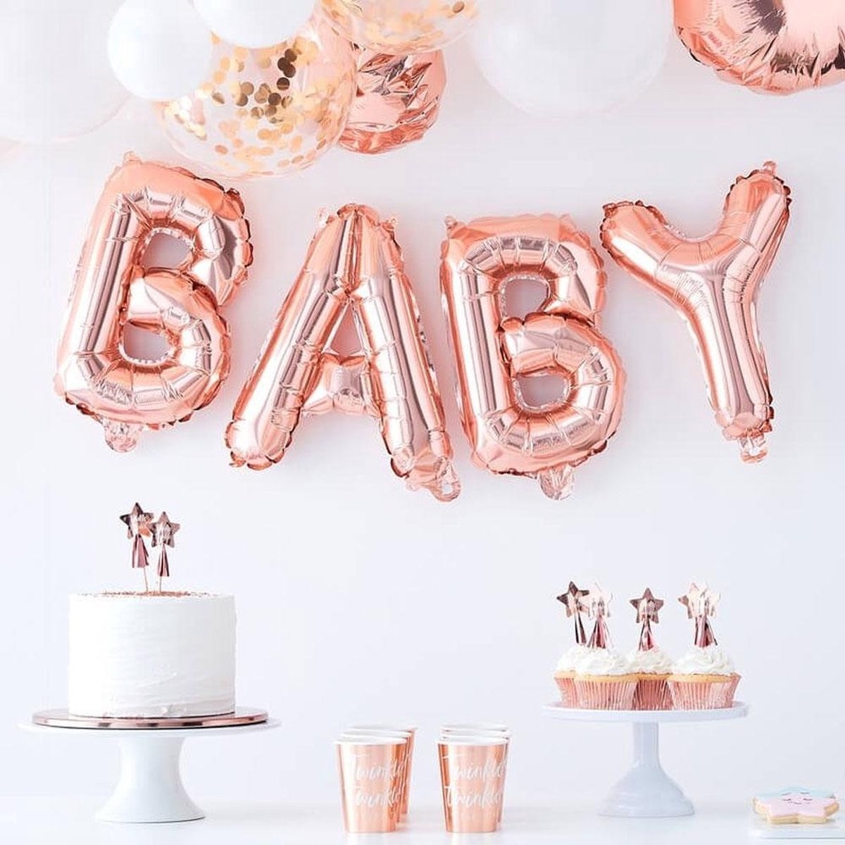 Folieballon Baby - Rosé Goud - Baby - Meisje - Jongen - Geboorte - Ballon - Gender Reveal - Babyshower